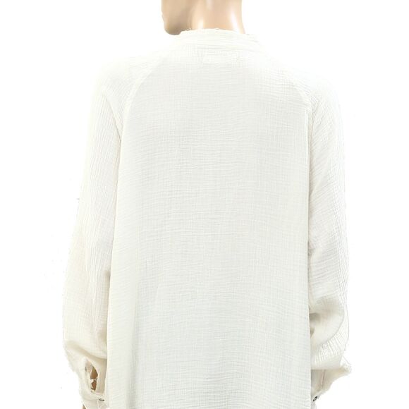 Free People We The Free Summer Daydream Buttondown Shirt Top Oversized XS 283005 - Picture 9 of 10